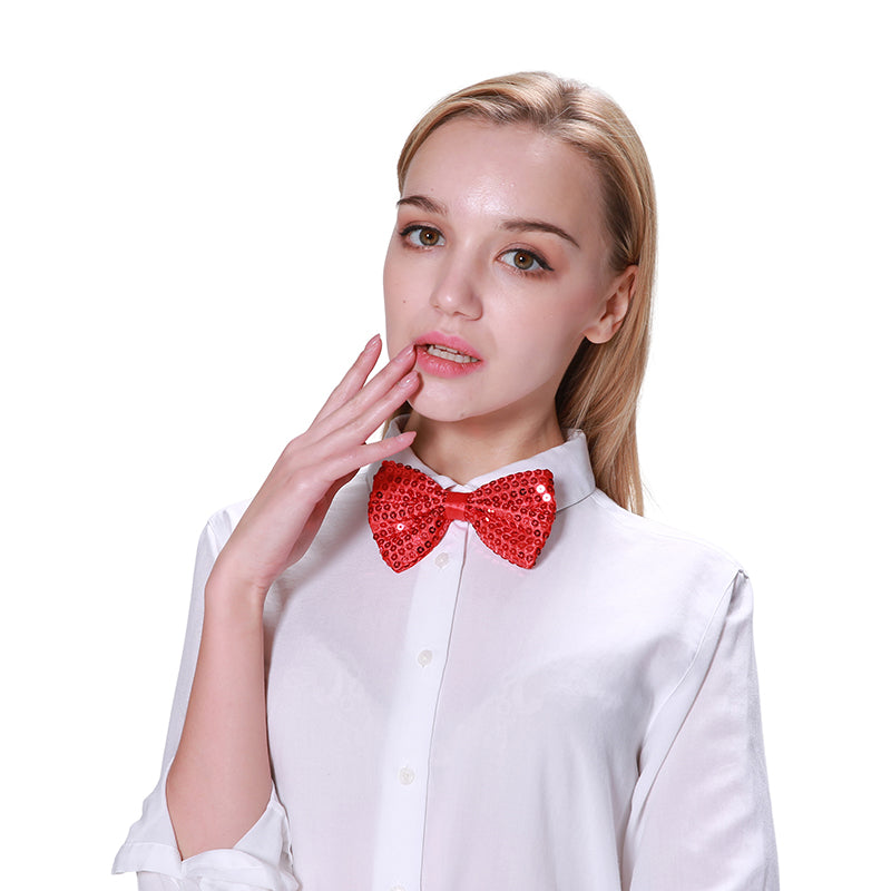 Sequin Bowtie – Red