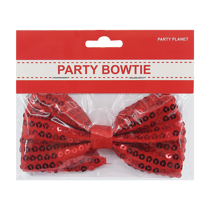 Sequin Bowtie – Red - alternate view