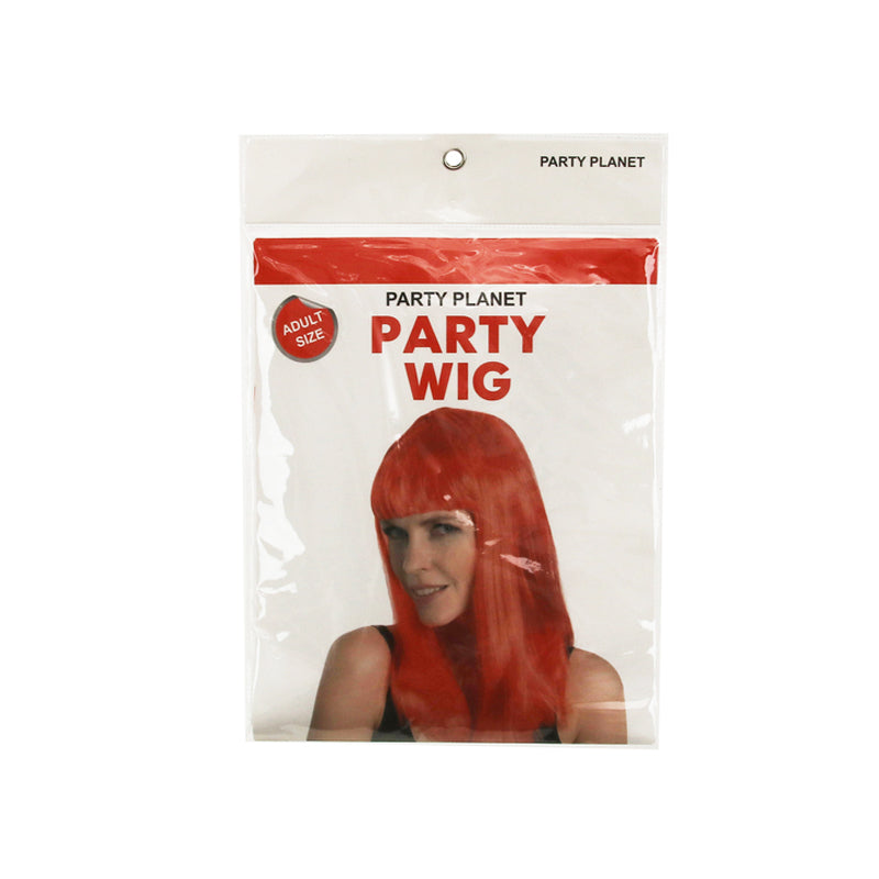 Long Wig – Red - alternate view