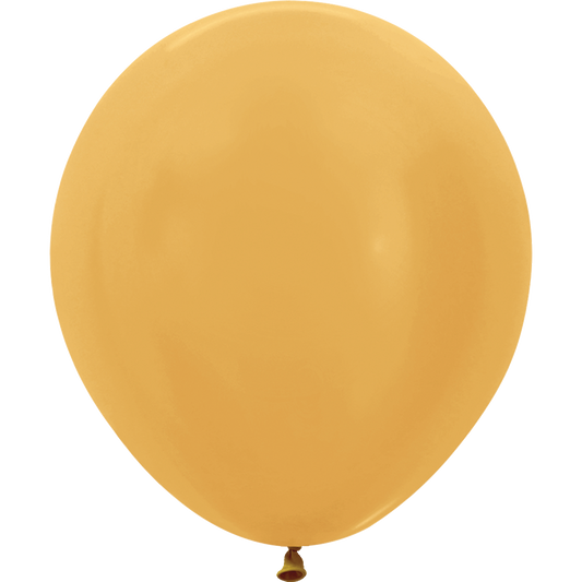 SEMPERTEX 18" METALLIC GOLD 6/BAG