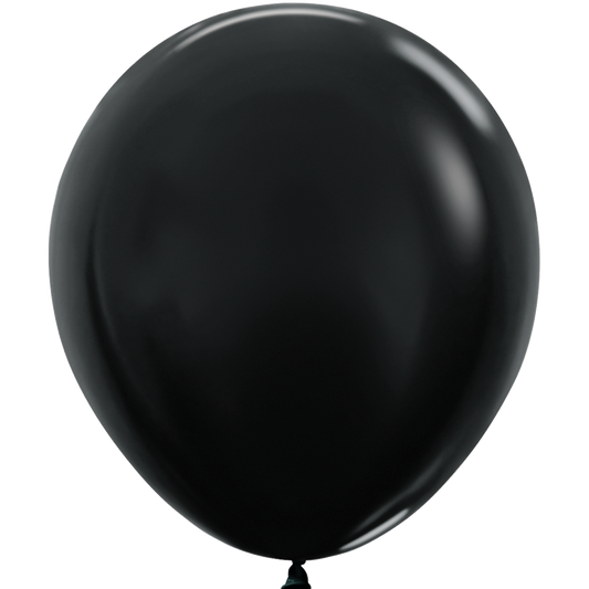 SEMPERTEX 18" METALLIC BLACK 6/BAG