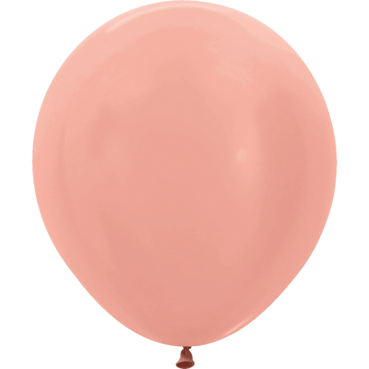 SEMPERTEX 18" METALLIC ROSE GOLD 6/BAG