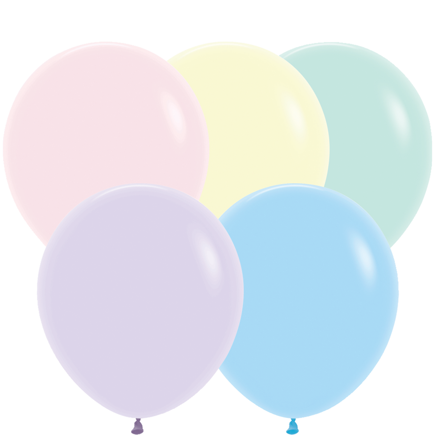 SEMPERTEX 18" PASTEL MATTE ASSORTED-PINK 6/BAG