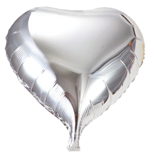 18" SILVER HEART