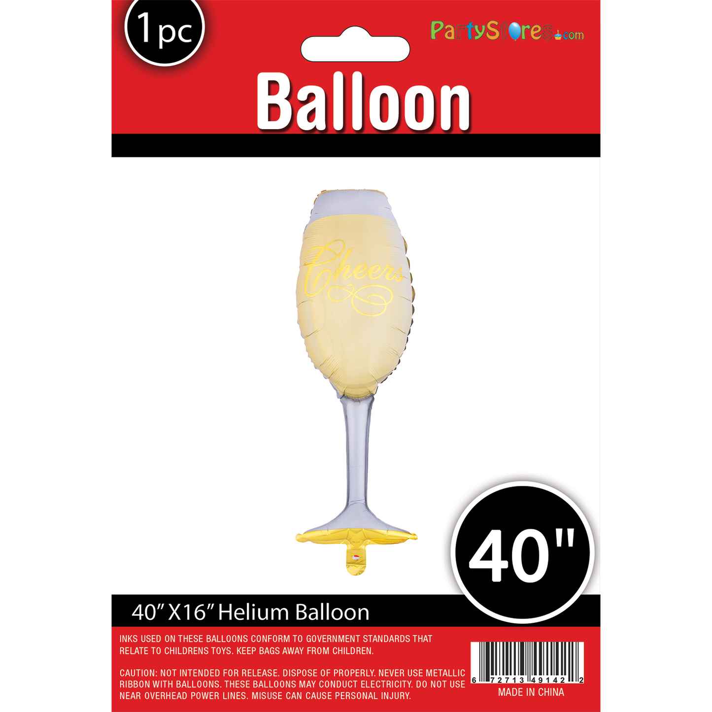 40" CHAMPAGNE GLASS