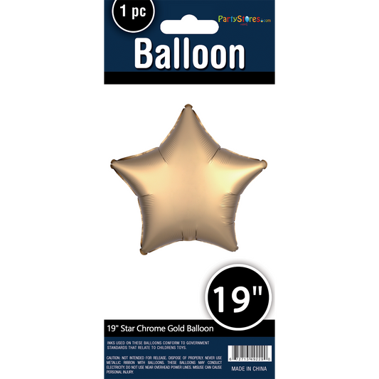 19" STAR CHROME GOLD