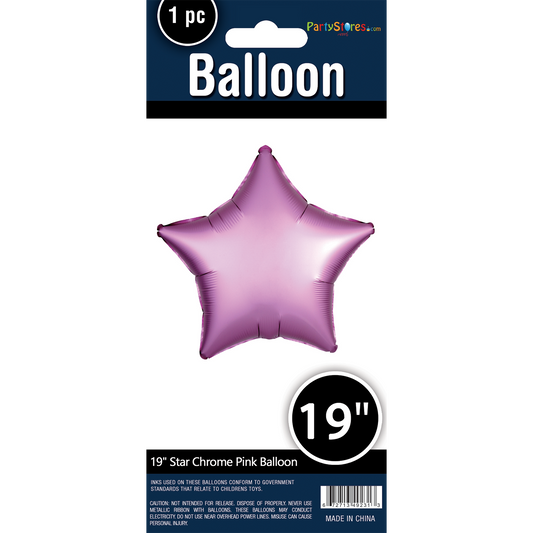 19" STAR CHROME PINK