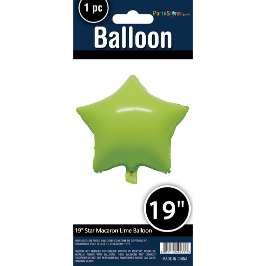19" STAR MACARON LIME