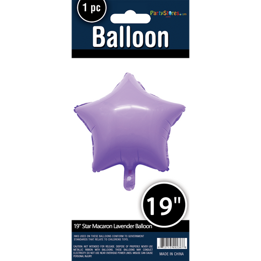 19" STAR MACARON LAVENDER