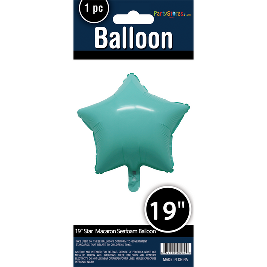 19" STAR MACARON SEAFOAM