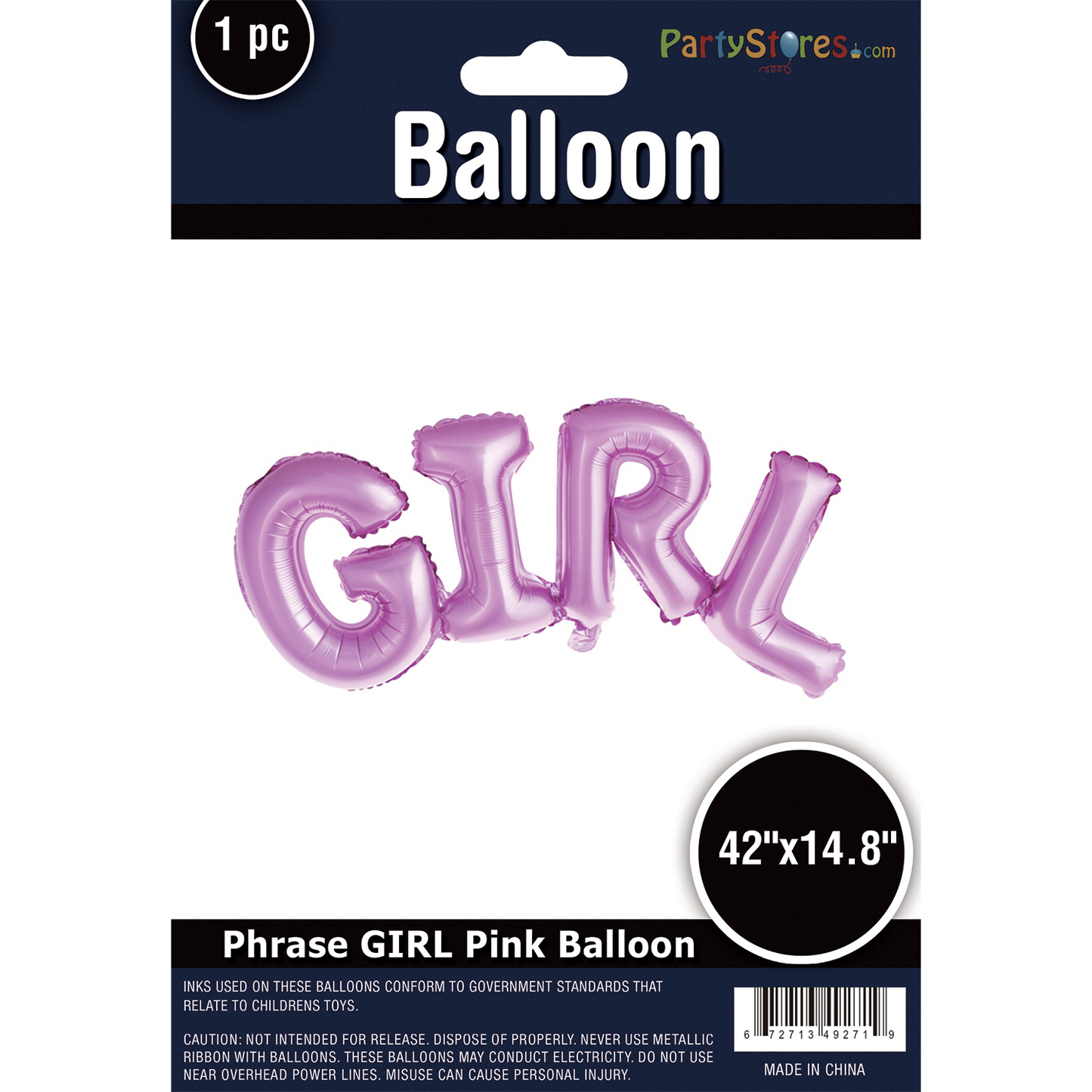 16" GIRL PINK PHRASE