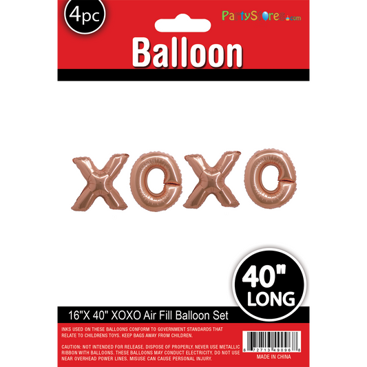 16" XOXO ROSE GOLD LETTER SET