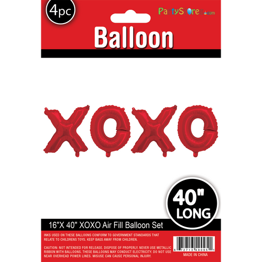 16" XOXO RED LETTER SET