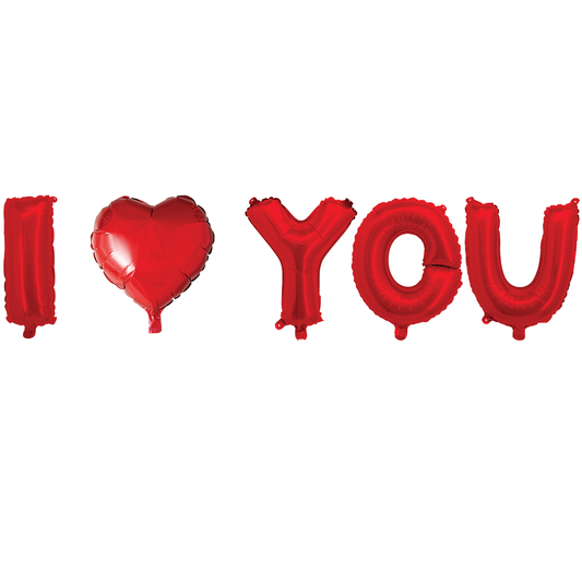 16" I LOVE YOU RED LETTER SET