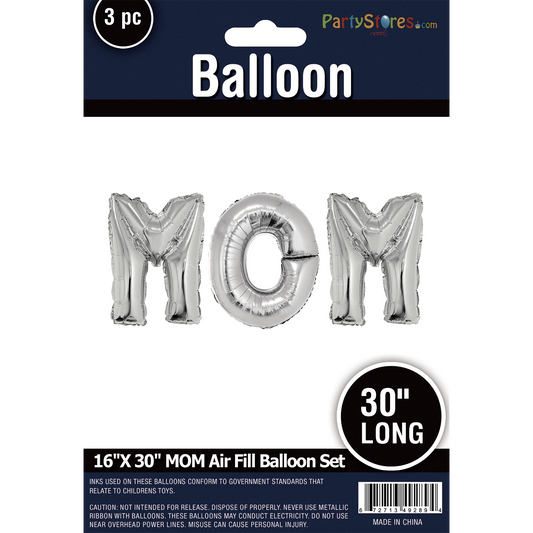 16" MOM SILVER LETTER SET