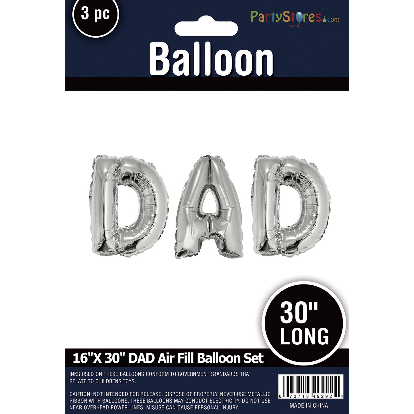 16" DAD SILVER LETTER SET