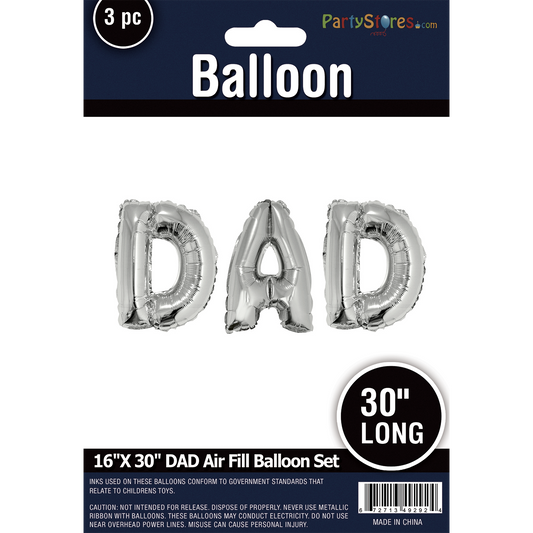 16" DAD SILVER LETTER SET
