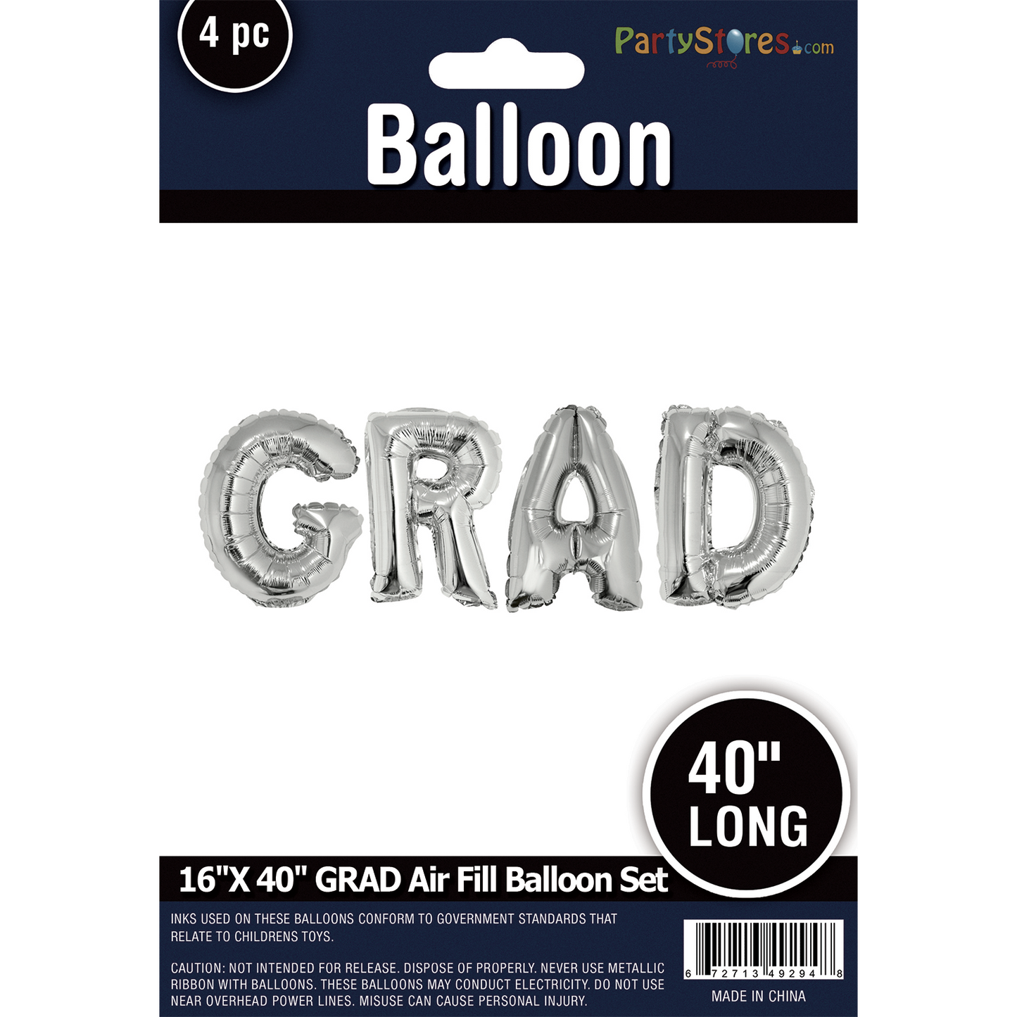 16“ LETTER SET GRAD SILVER DOES NOT FLOAT