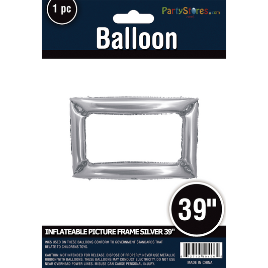 39" SILVER INFLATEABLE PICTURE FRAME