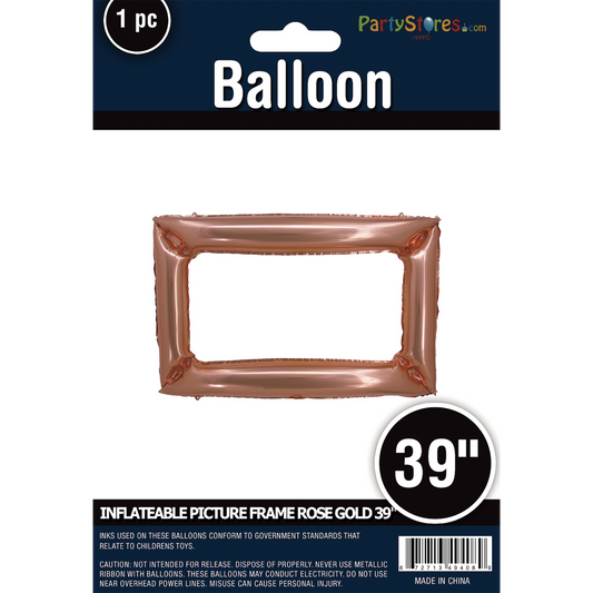 39" ROSE GOLD INFLATEABLE PICTURE FRAME
