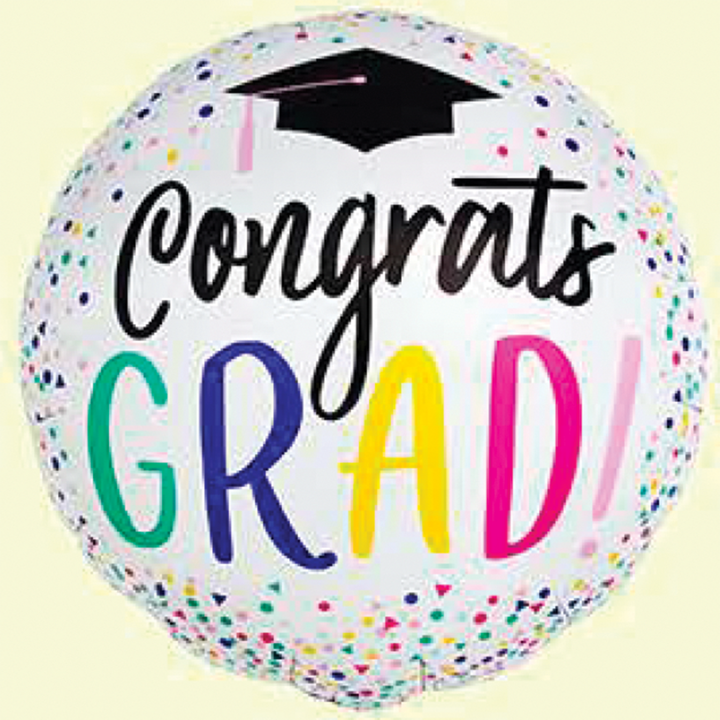 18IN GRAD WHITE CONFETTI