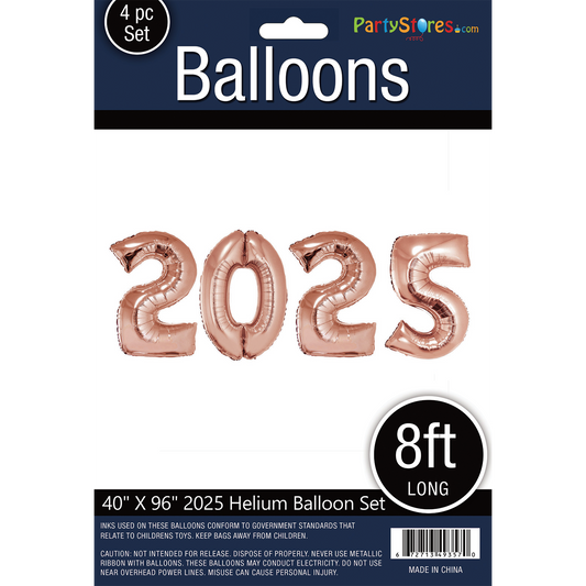40" 2025 ROSE GOLD NUMBER SET
