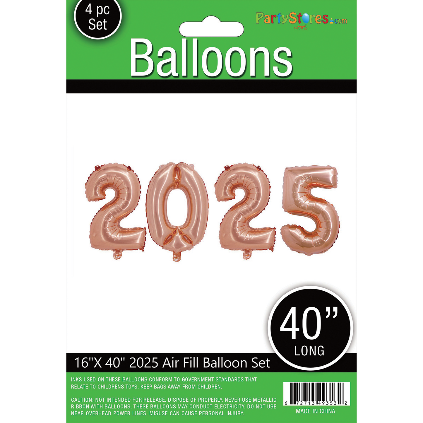 16" 2025 ROSE GOLD NUMBER SET