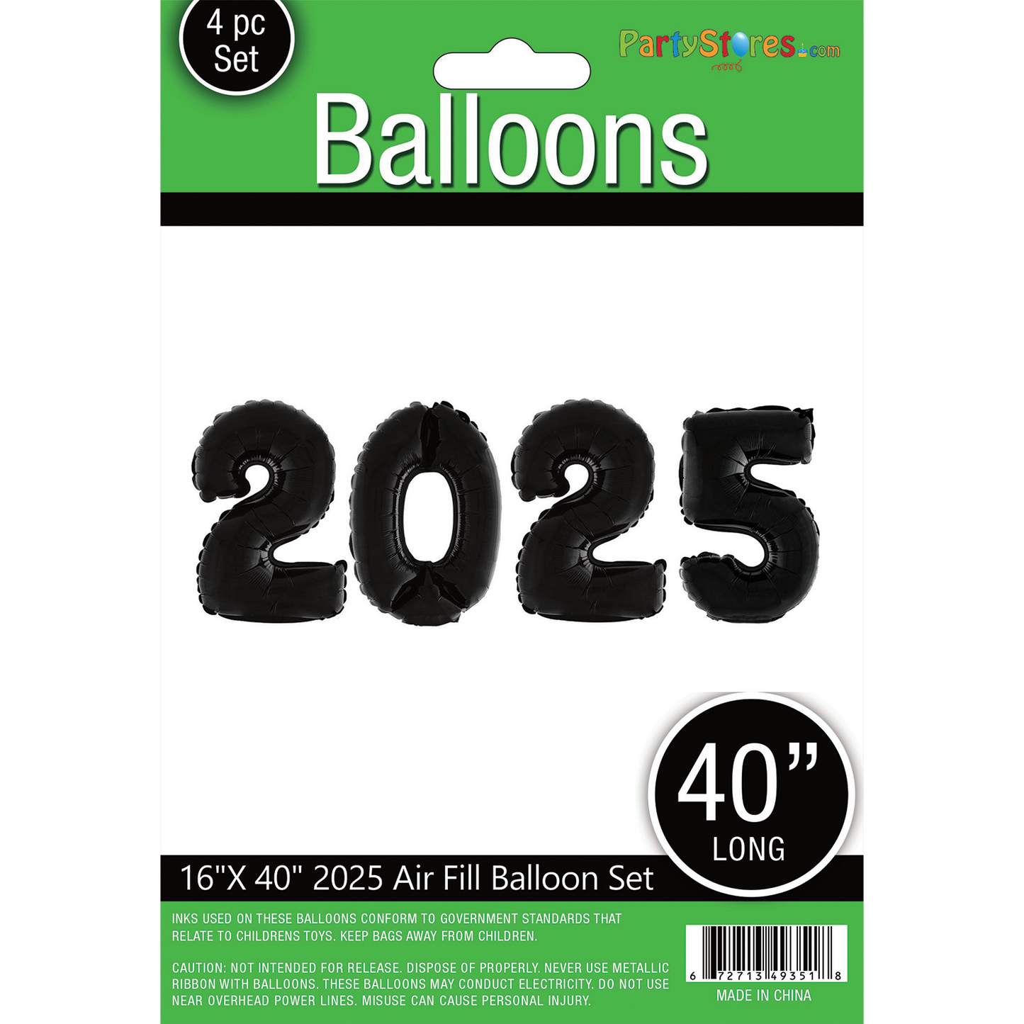 16" 2025 BLACK NUMBER SET