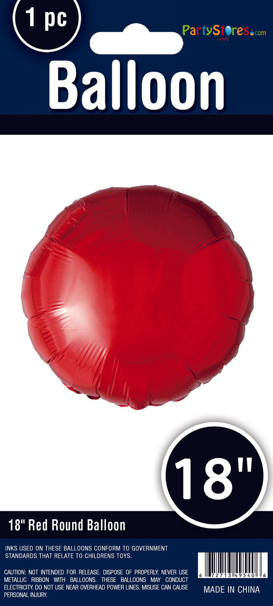 18" RED ROUND