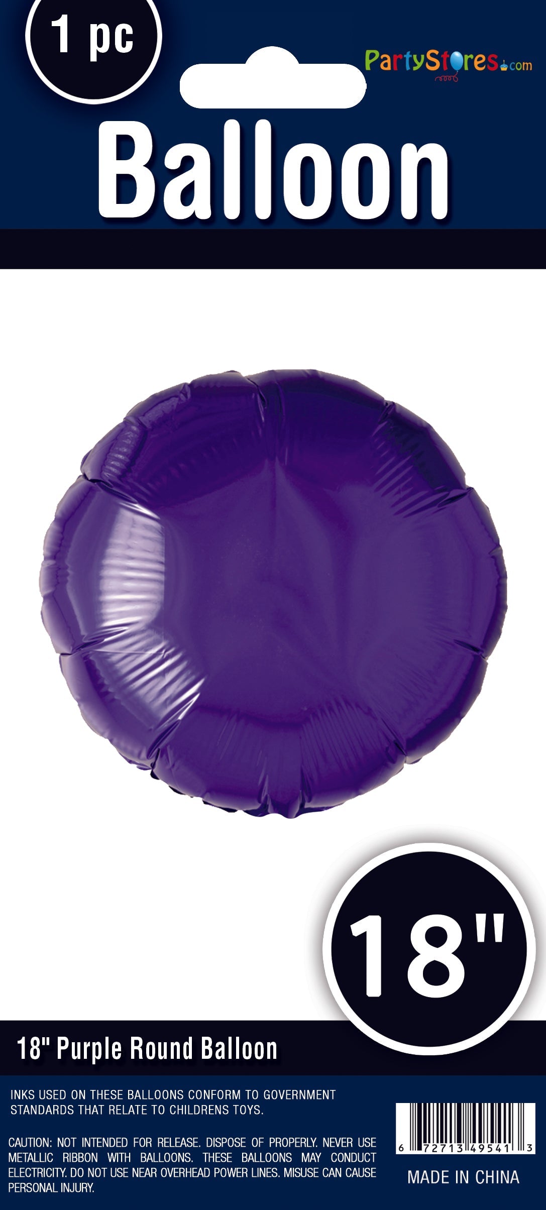 18" PURPLE ROUND