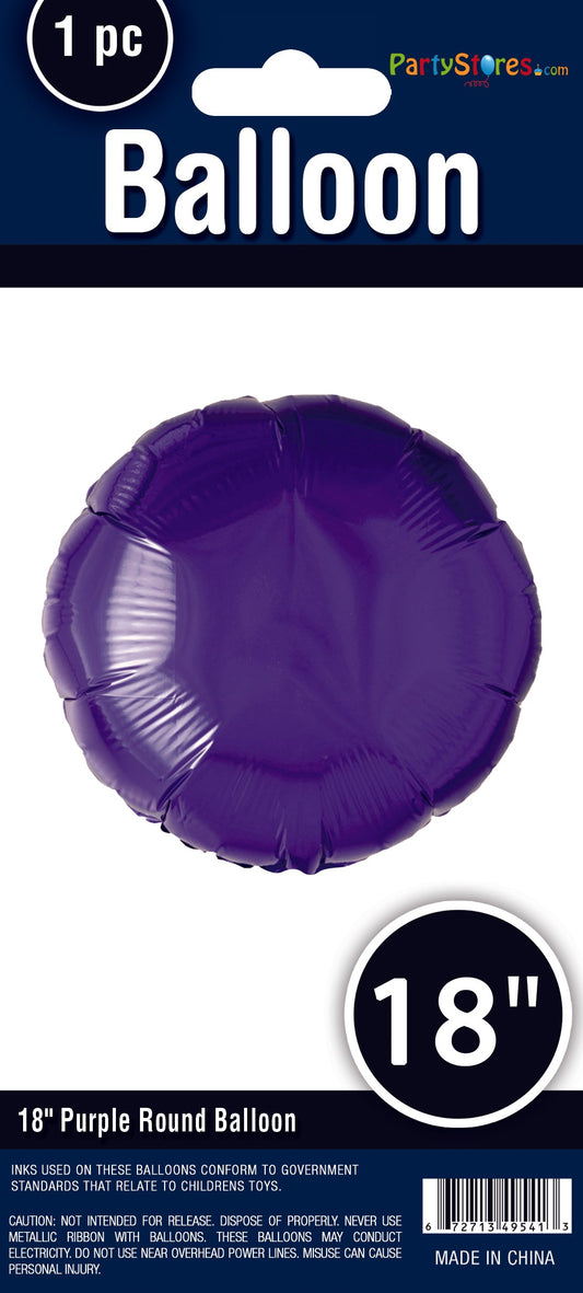 18" PURPLE ROUND