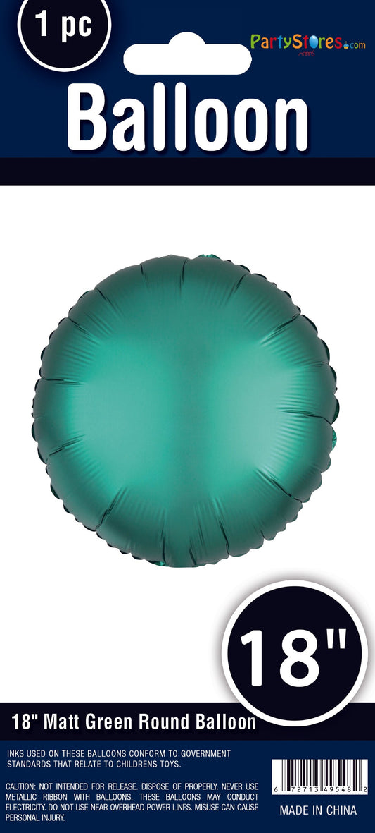 18" MATTE GREEN ROUND