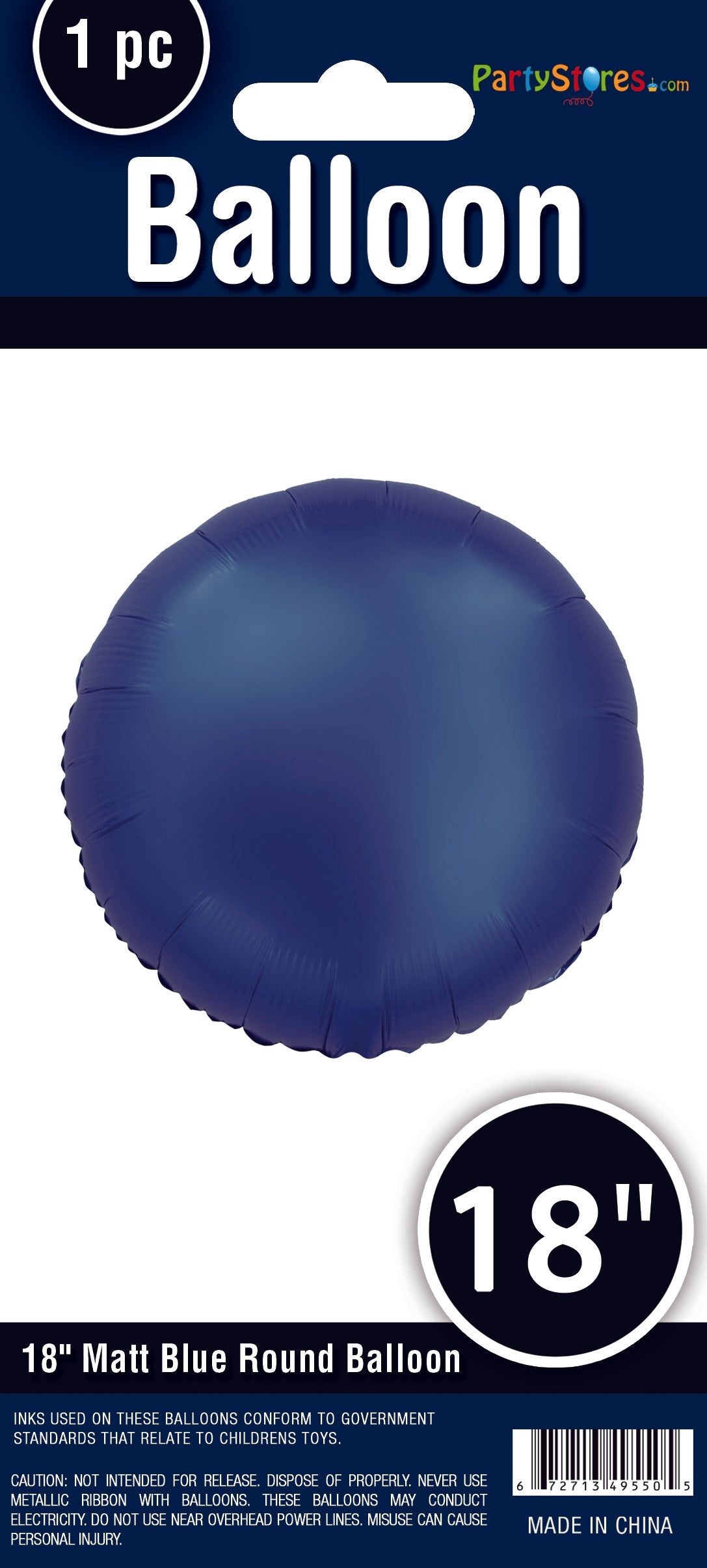 18" MATTE BLUE ROUND