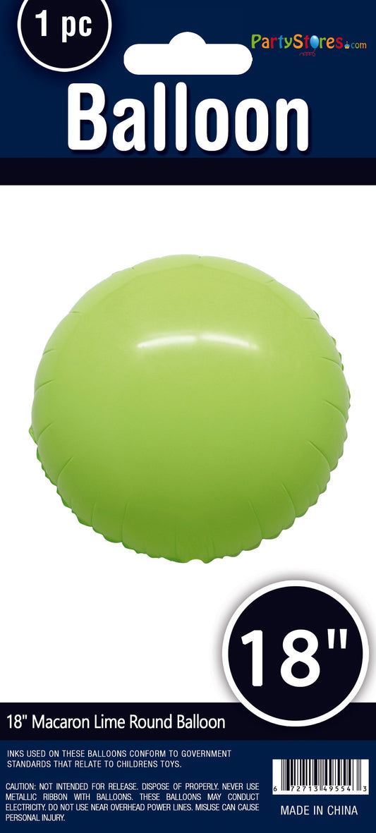 18" MACARON LIME ROUND