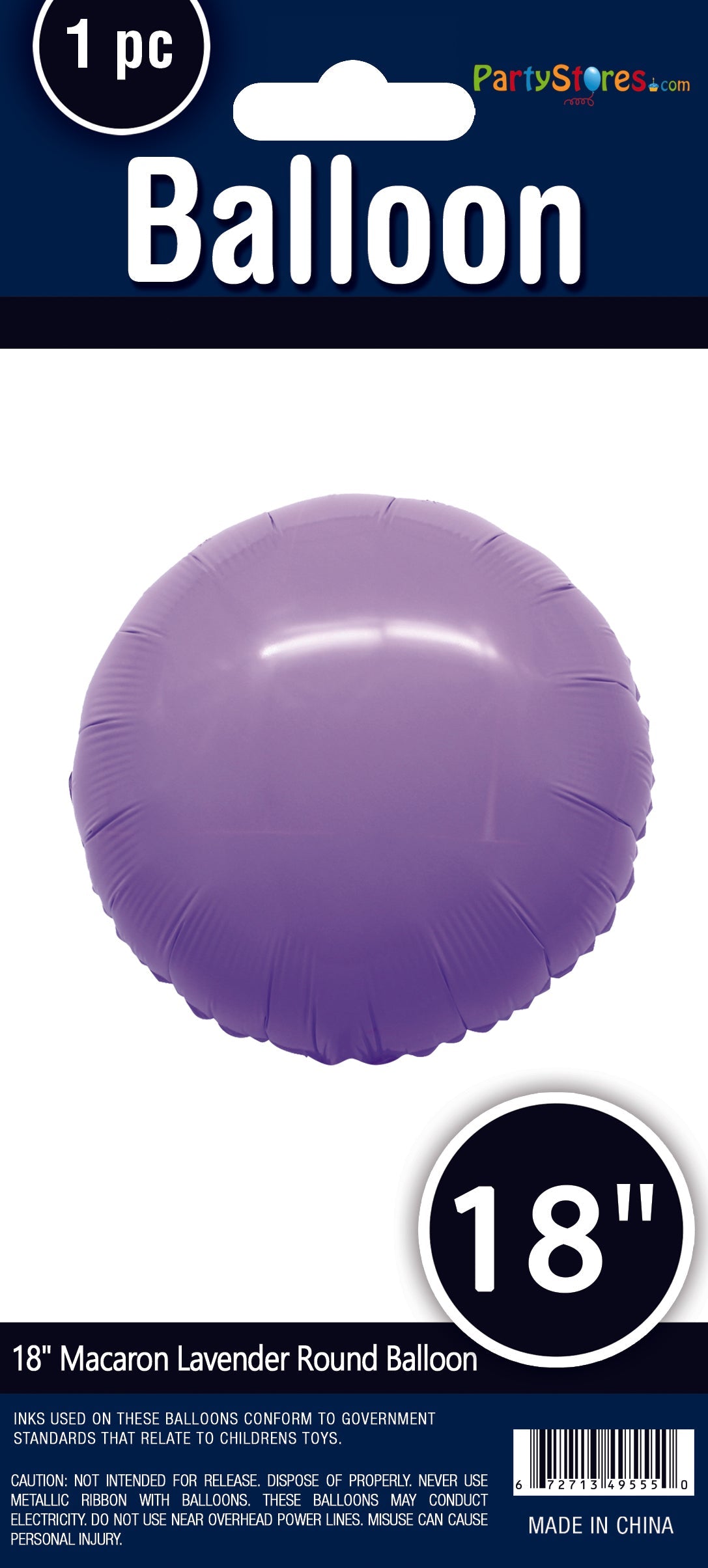 18" MACARON LAVENDER ROUND