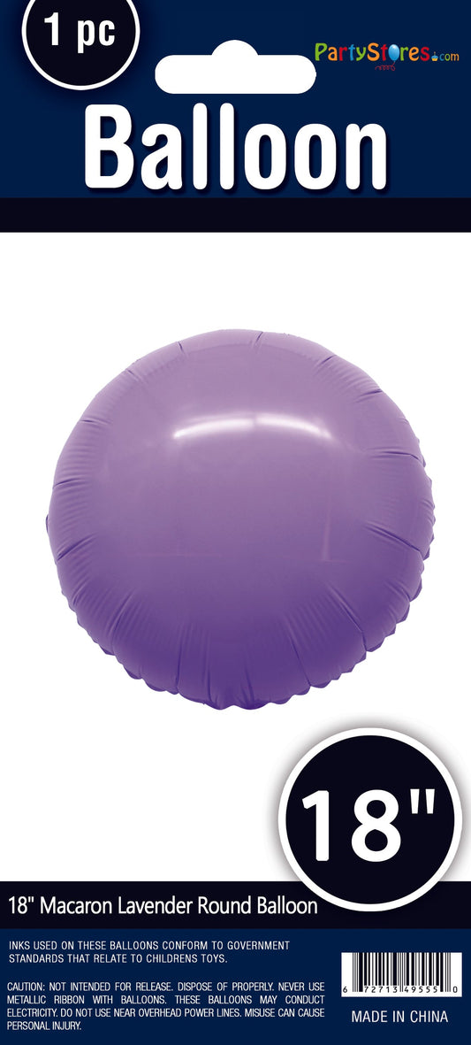 18" MACARON LAVENDER ROUND
