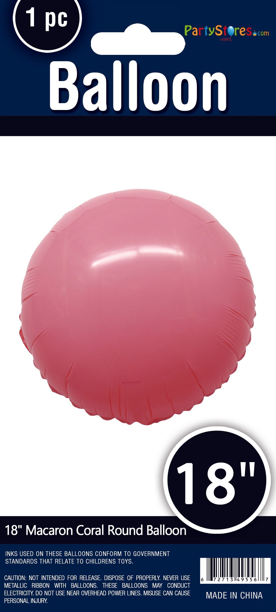 18" MACARON CORAL ROUND