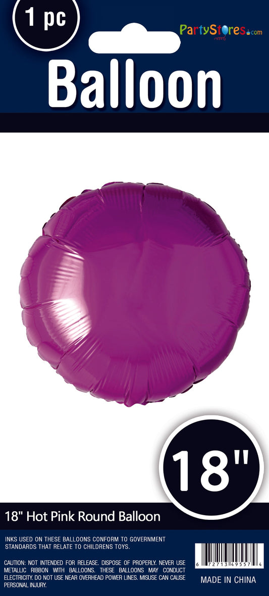 18" HOT PINK ROUND