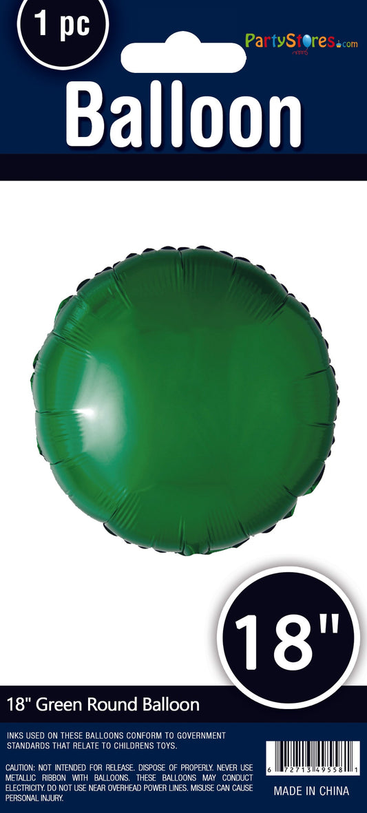 18" GREEN ROUND