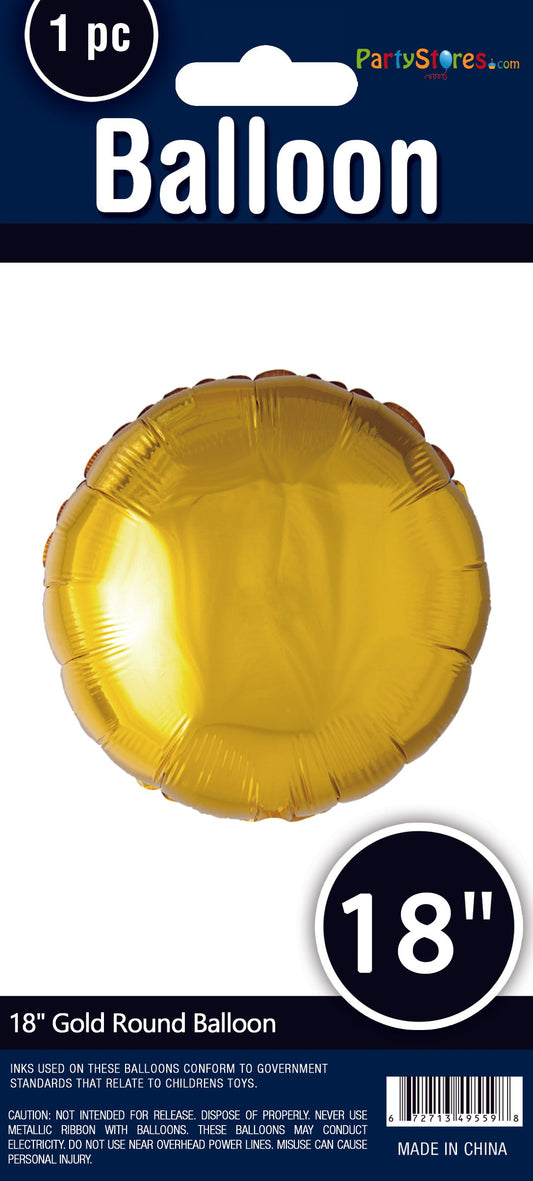 18" GOLD ROUND
