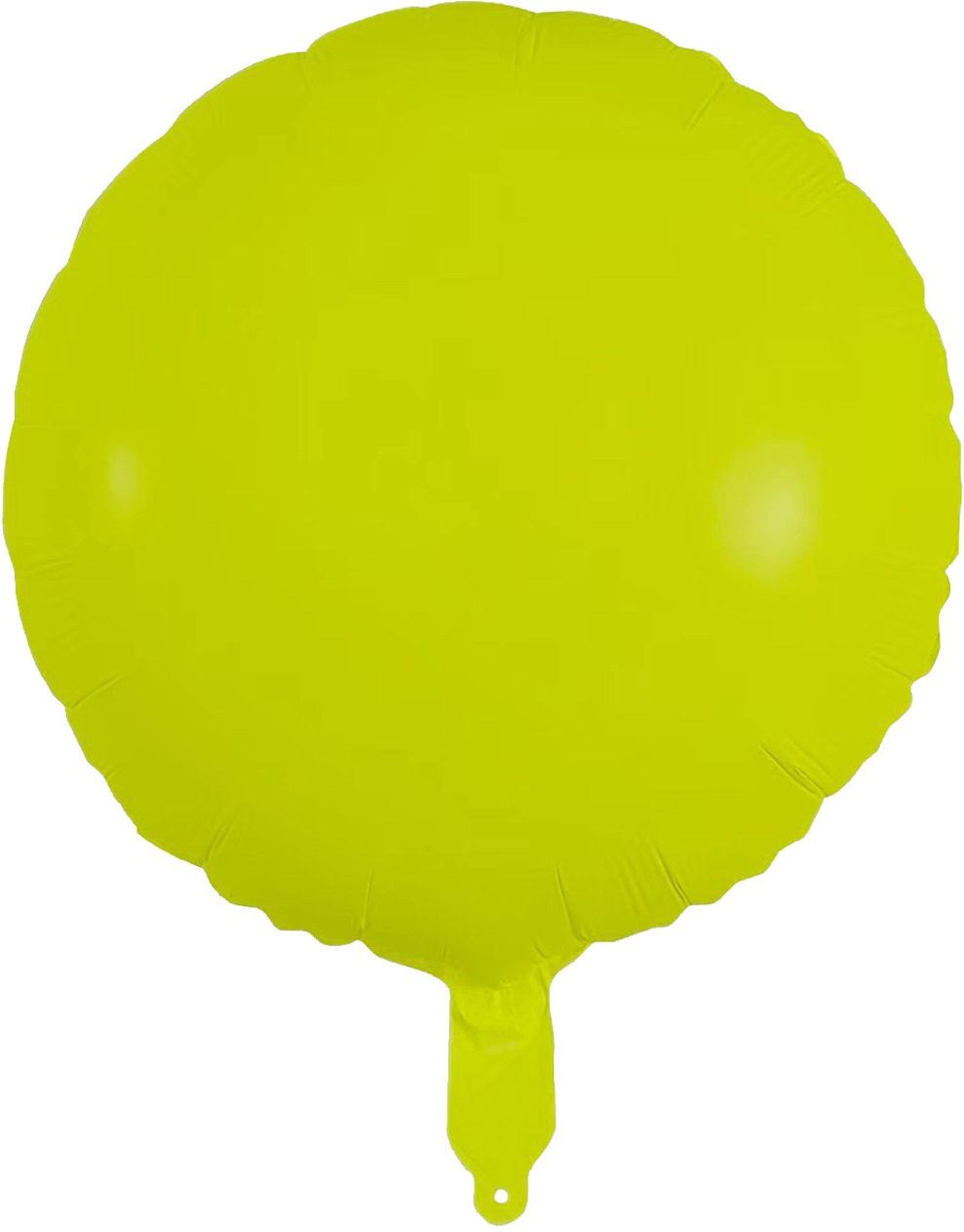 18" yellow neon round balloon