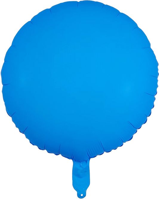18" blue neon round balloon