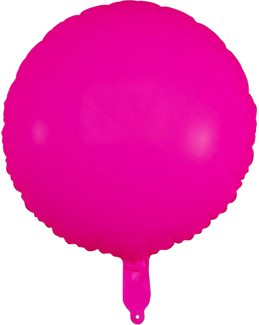 18" pink neon round balloon