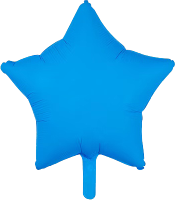 18" blue neon star balloon