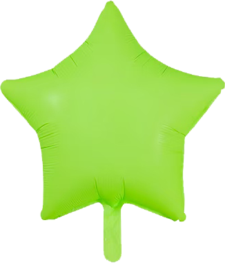18" green neon star balloon