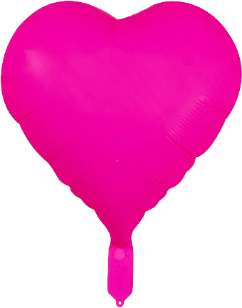 18" pink neon heart balloon