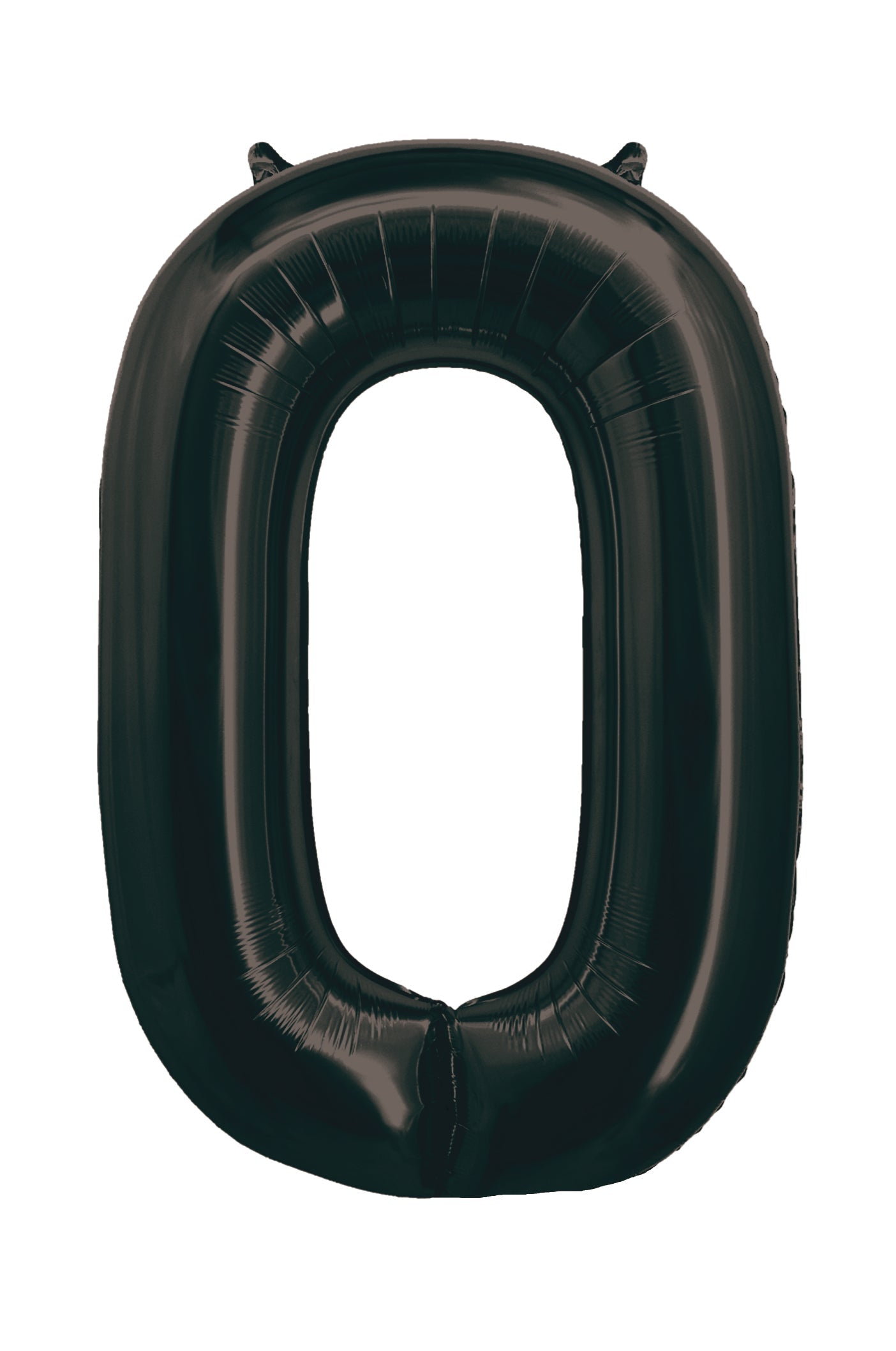 34" slim black number 0 balloon