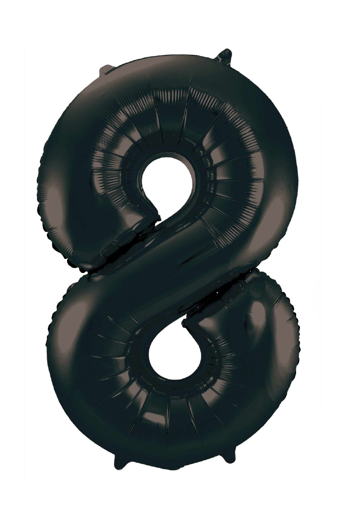34" slim black number 8 balloon