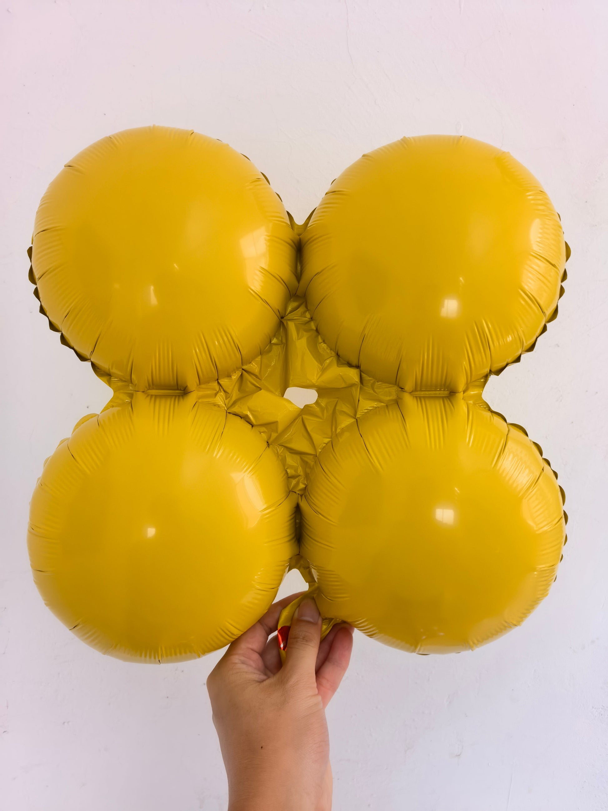 17" matte lemon yellow quad balloon