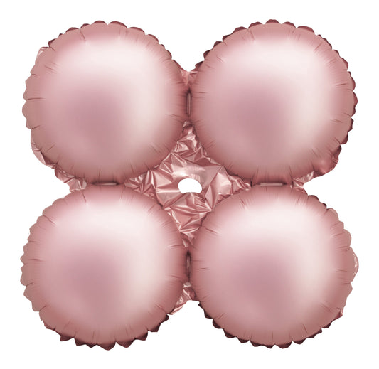 17" matte pastel pink quad balloon